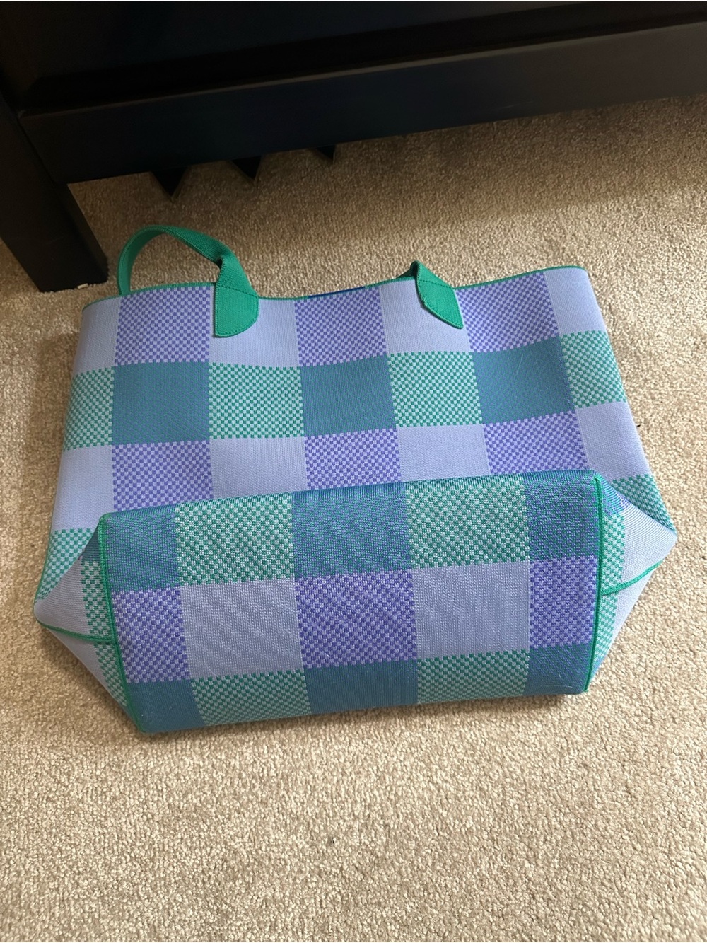 Rothy’s Blueberry Gingham lightweight tote - Picture 3 of 5